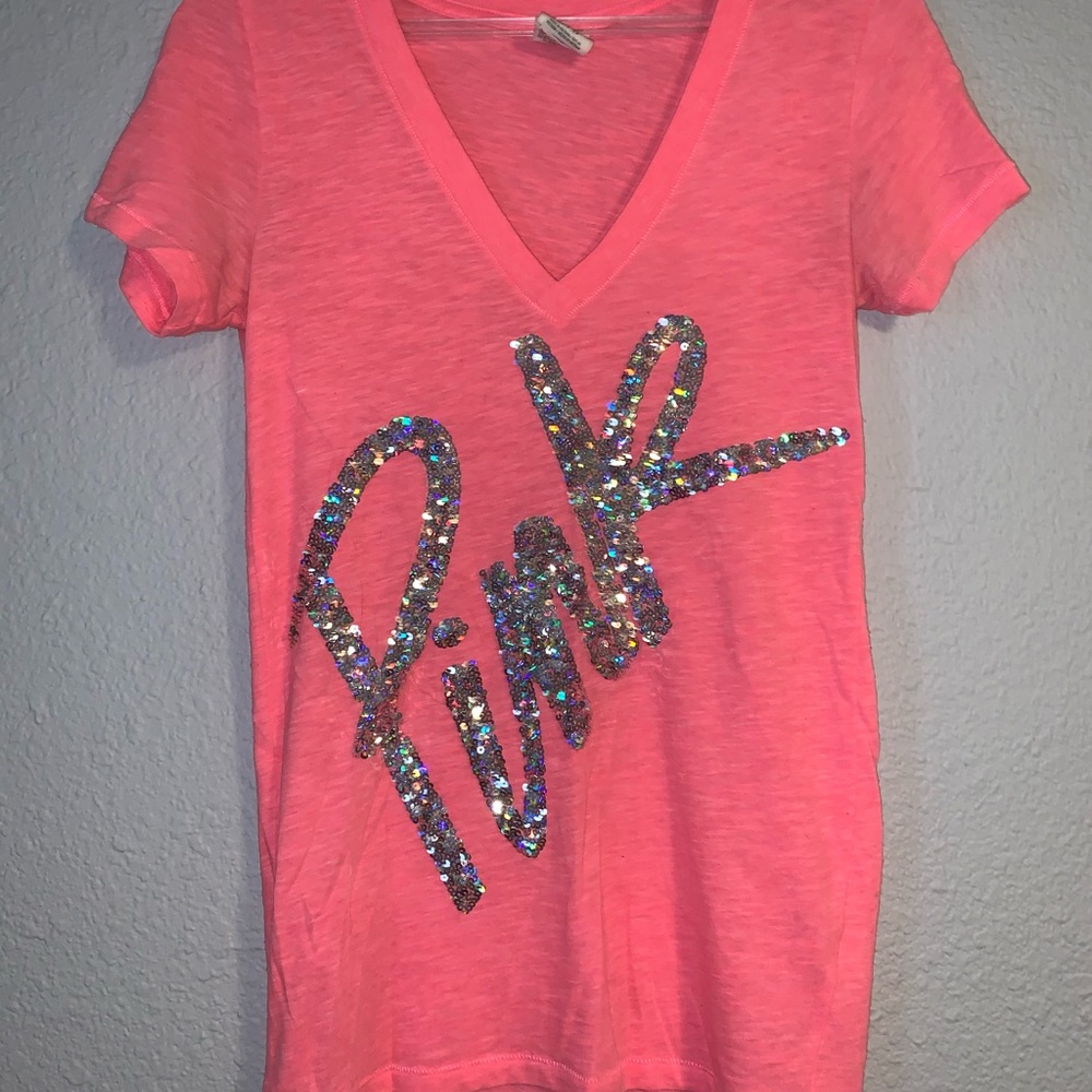 VS PINK neon pink top